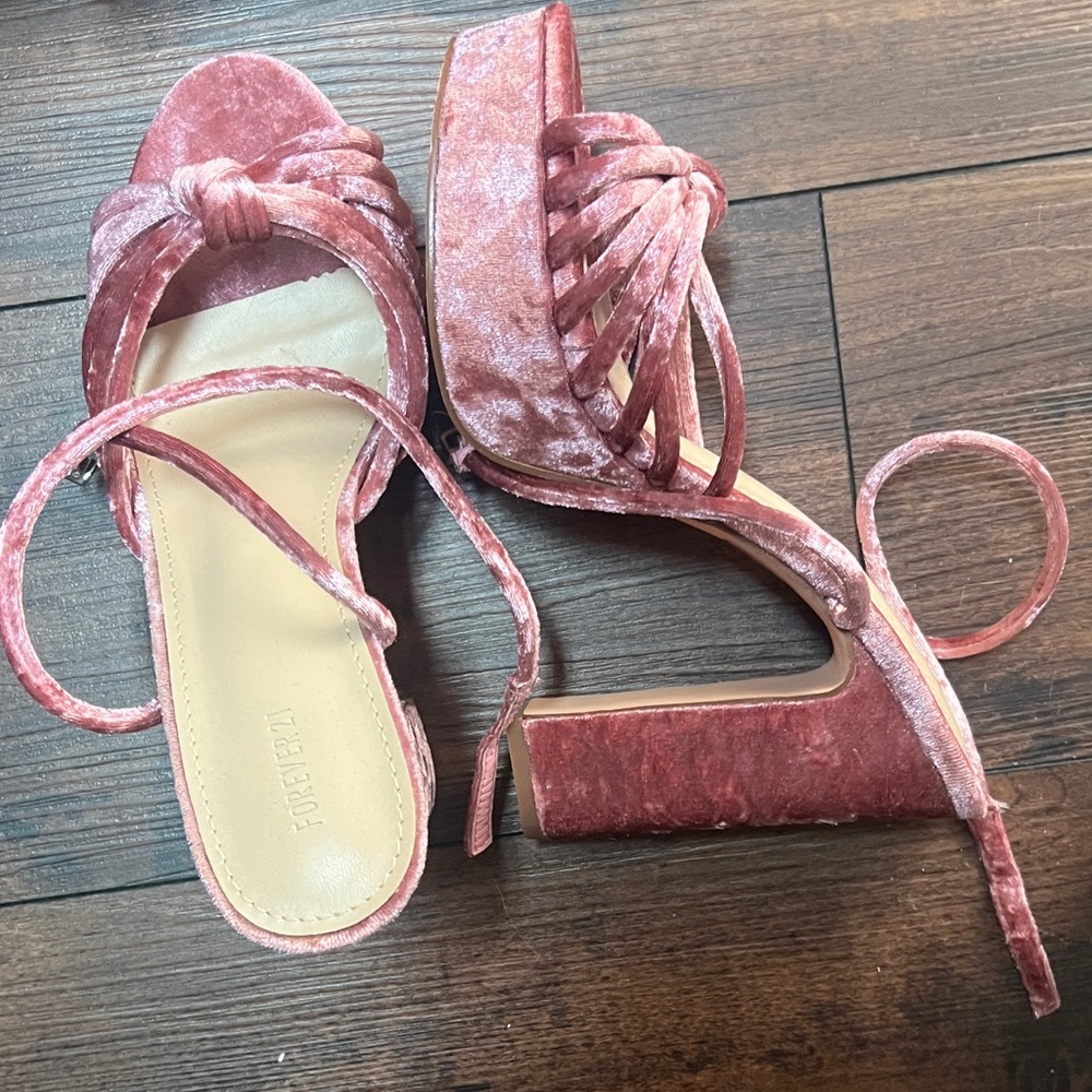 Elegant Pink Velvet Women Shoes